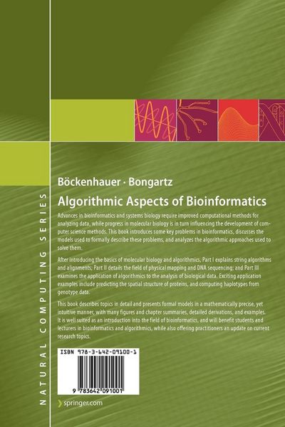Produktbild: Algorithmic Aspects of Bioinformatics