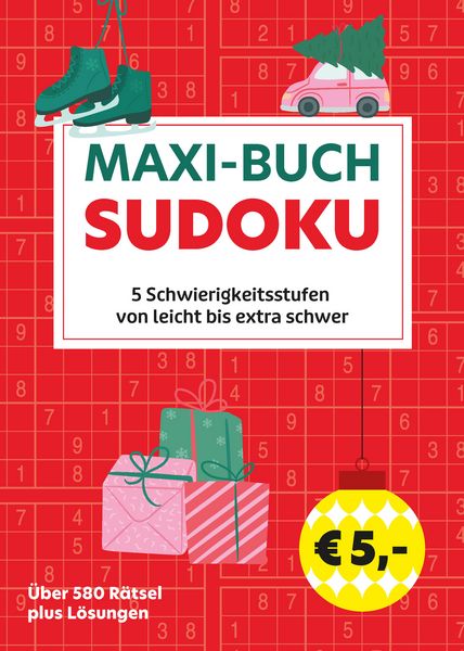 Produktbild: Maxi-Buch Weihnachtsausgabe Sudoku