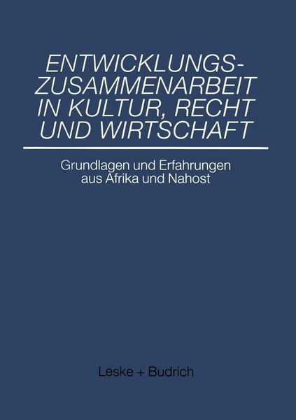 Produktbild: Entwicklungszusammenarbeit in Kultur, Recht und Wirtschaft