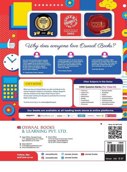 Produktbild: Oswaal CBSE Class 11 Physics Question Bank (2024 Exam)