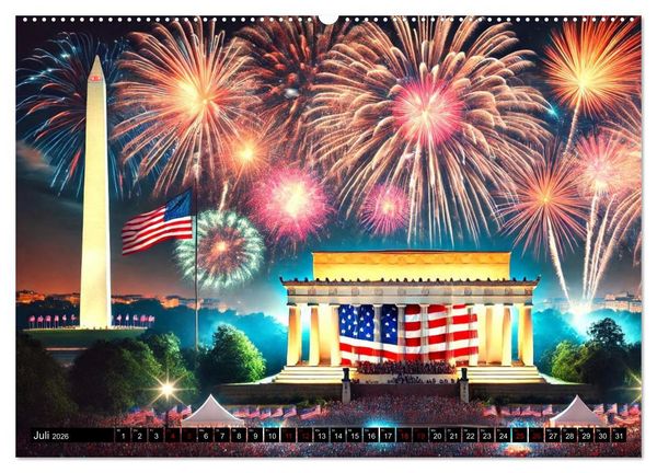 Produktbild: USA - Der amerikanische Geist (hochwertiger Premium Wandkalender 2026 DIN A2 quer), Kunstdruck in Hochglanz