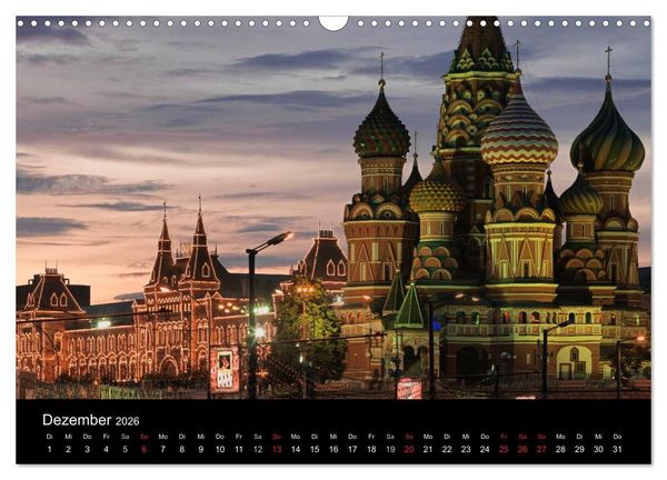 Produktbild: Moskau (Wandkalender 2026 DIN A3 quer), CALVENDO Monatskalender