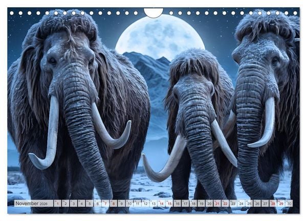 Produktbild: Im urzeitlichen Reich des Mammuts (Wandkalender 2026 DIN A4 quer), CALVENDO Monatskalender