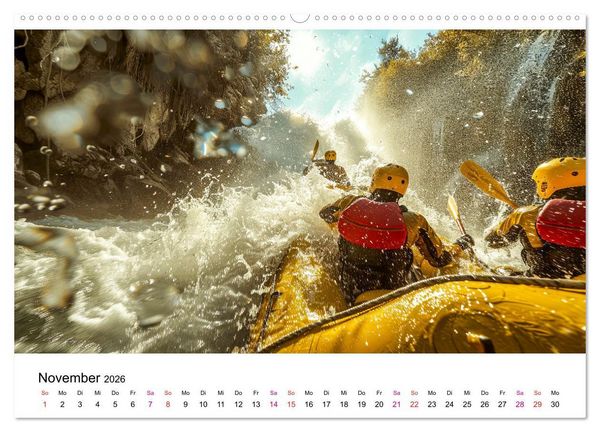 Produktbild: Rafting f&uuml;r Mutige (Wandkalender 2026 DIN A2 quer), CALVENDO Monatskalender