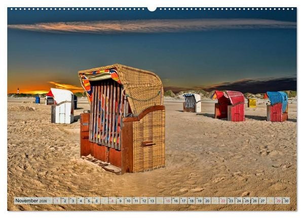 Produktbild: Strandvergn&uuml;gen - an Nordsee und Ostsee (hochwertiger Premium Wandkalender 2026 DIN A2 quer), Kunstdruck in Hochglanz