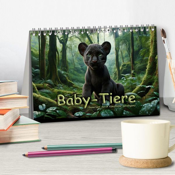 Produktbild: Baby-Tiere (Tischkalender 2026 DIN A5 quer), CALVENDO Monatskalender