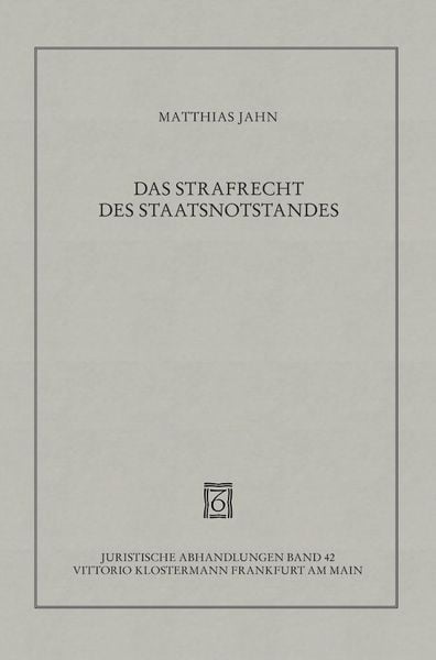 Produktbild: Das Strafrecht des Staatsnotstandes