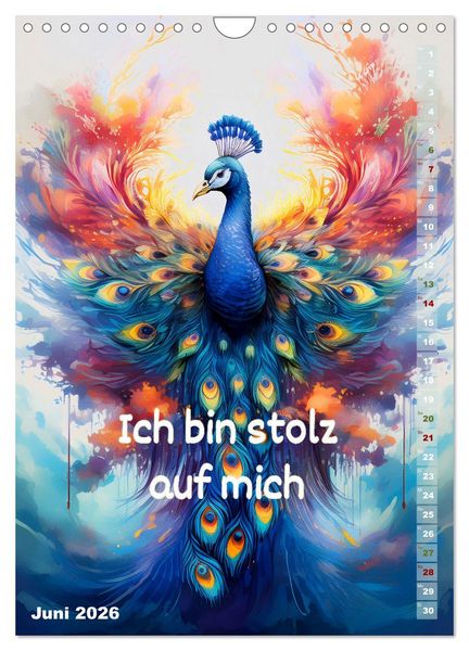 Produktbild: Ich bin stark - Ein tierischer Affirmationskalender (Wandkalender 2026 DIN A4 hoch), CALVENDO Monatskalender