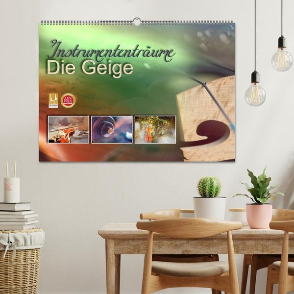 Produktbild: Instrumententr&auml;ume - Die Geige (Wandkalender 2026 DIN A2 quer), CALVENDO Monatskalender