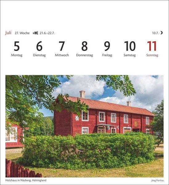 Produktbild: Schweden Sehnsuchtskalender 2027 - Wochenkalender mit 53 Postkarten