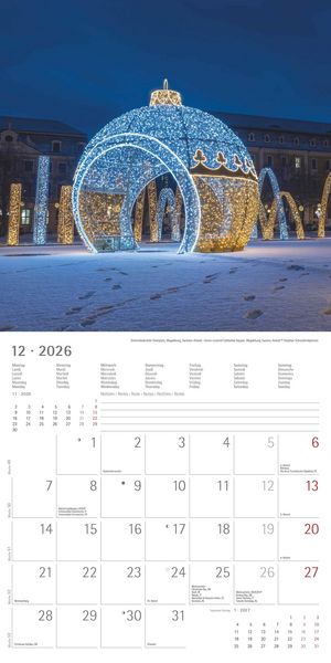 Alpha Edition - Deutschland 2026 Broschürenkalender, 30x30cm, Wandkalender mit Platz für Notizen und Termine, 12 Motive aus Deutschland, Monatsübersic