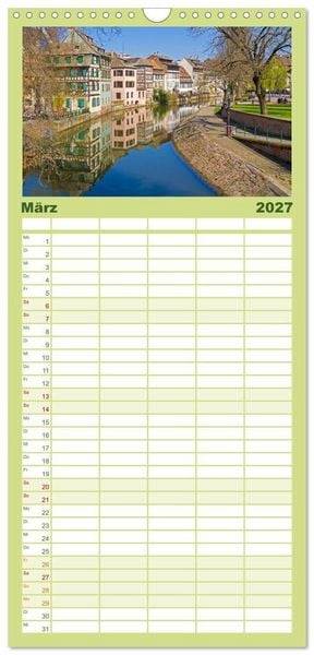 Produktbild: Familienplaner 2027 - Stra&szlig;burg &ndash; Geschichte und Flair im Herzen Europas mit 5 Spalten (Wandkalender, 21 x 45 cm) CALVENDO