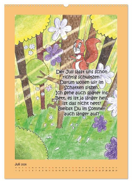 Produktbild: Tobi und das Jahr (hochwertiger Premium Wandkalender 2026 DIN A2 hoch), Kunstdruck in Hochglanz
