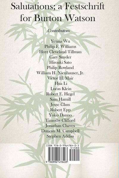 Produktbild: Salutations; a Festschrift for Burton Watson