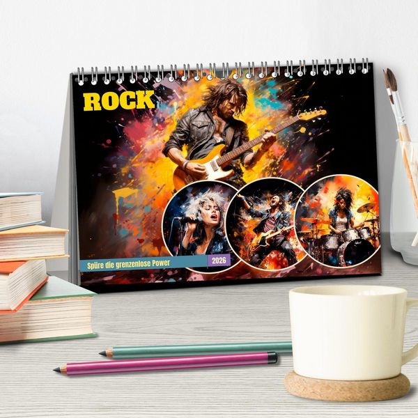 Produktbild: ROCK Sp&uuml;re die grenzenlose Power (Tischkalender 2026 DIN A5 quer), CALVENDO Monatskalender