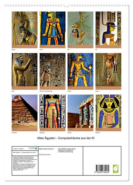 Produktbild: Altes &Auml;gypten - Computertr&auml;ume aus der KI (hochwertiger Premium Wandkalender 2026 DIN A2 hoch), Kunstdruck in Hochglanz