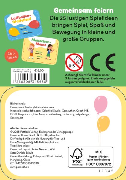 Produktbild: 25 Spiele f&uuml;r fr&ouml;hliche Kinderfeste
