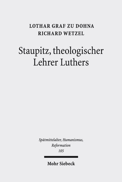 Produktbild: Staupitz, theologischer Lehrer Luthers