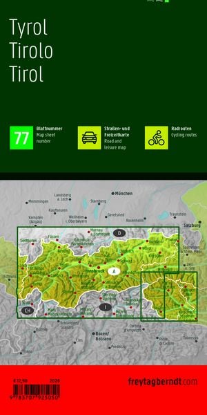 Produktbild: freytag & berndt Stra&szlig;enkarte Tirol 1:150.000