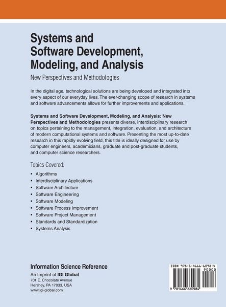 Produktbild: Systems and Software Development, Modeling, and Analysis