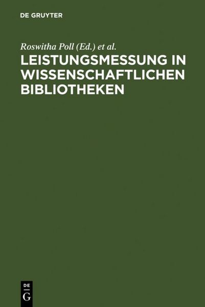 Produktbild: Leistungsmessung in wissenschaftlichen Bibliotheken