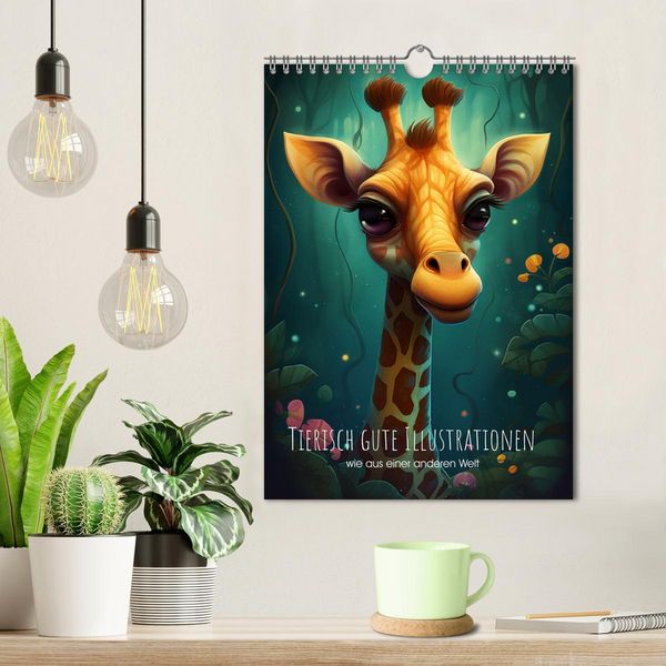 Produktbild: Tierisch gute Illustrationen wie aus einer anderen Welt (Wandkalender 2026 DIN A4 hoch), CALVENDO Monatskalender