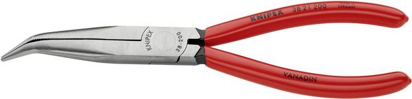 Produktbild: Knipex 38 21 200 Elektronik- u. Feinmechanik Flachrundzange 40&deg; gebogen Vanadium Elektrostahl 200 mm