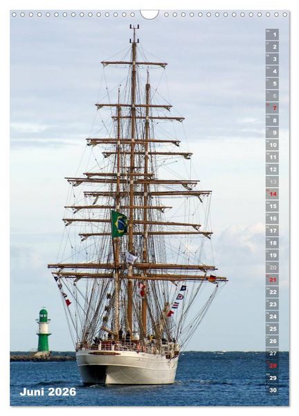 Produktbild: Segelromantik - Gro&szlig;segler auf der Ostsee (Wandkalender 2026 DIN A3 hoch), CALVENDO Monatskalender
