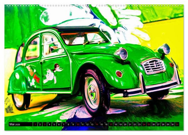 Produktbild: 70 Jahre 2CV (Wandkalender 2026 DIN A2 quer), CALVENDO Monatskalender