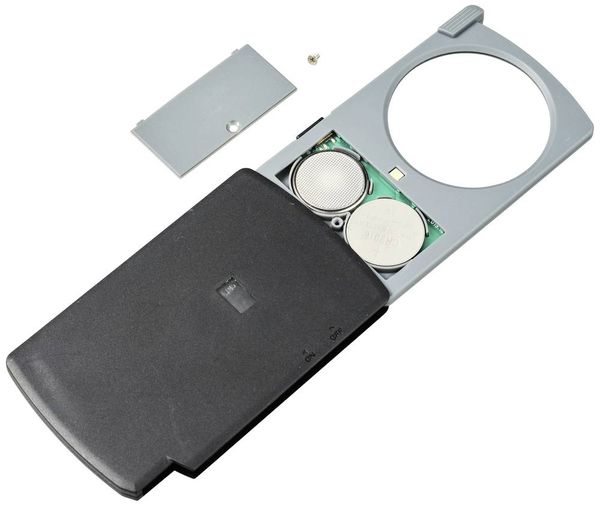Produktbild: TOOLCRAFT TO-8997039 Handlupe mit LED-Beleuchtung Vergr&ouml;&szlig;erungsfaktor: 2.5 x