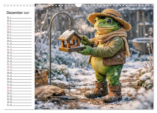 Produktbild: Frosch im Garten (Wandkalender 2027 DIN A3 quer), CALVENDO Monatskalender