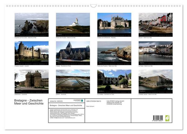 Produktbild: Bretagne - Zwischen Meer und Geschichte (Wandkalender 2027 DIN A2 quer), CALVENDO Monatskalender