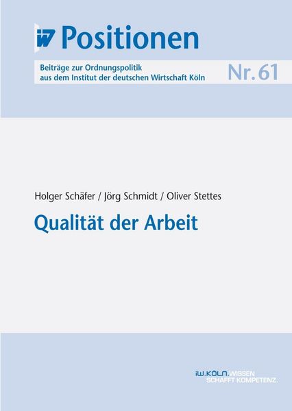 Produktbild: Qualit&auml;t der Arbeit