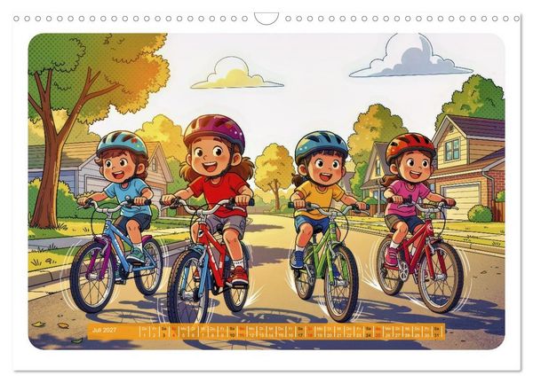 Produktbild: Mein erstes Fahrrad - Comic (Wandkalender 2027 DIN A3 quer), CALVENDO Monatskalender