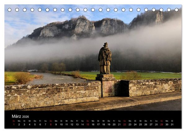 Produktbild: Das Donautal - Wanderparadies auf der Schw&auml;bischen Alb (Tischkalender 2026 DIN A5 quer), CALVENDO Monatskalender