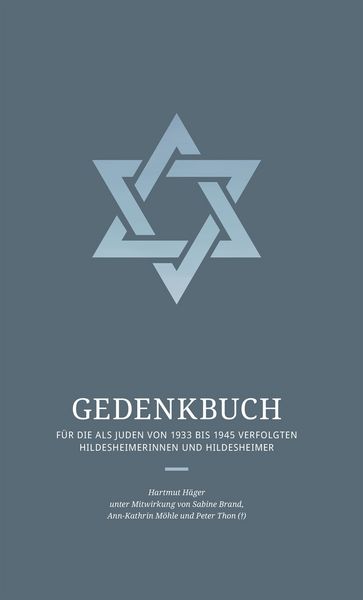 Produktbild: Gedenkbuch f&uuml;r die als Juden von 1933 bis 1945 verfolgten Hildesheimerinnen und Hildesheimer