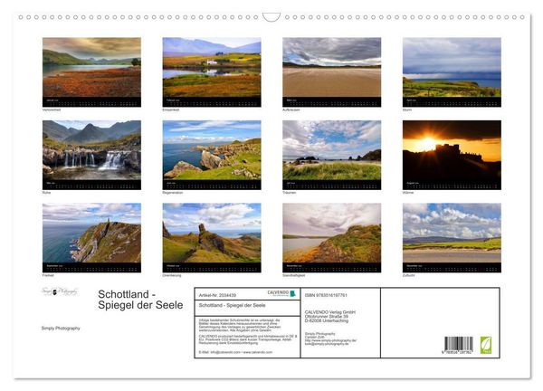 Produktbild: Schottland - Spiegel der Seele (Wandkalender 2026 DIN A2 quer), CALVENDO Monatskalender