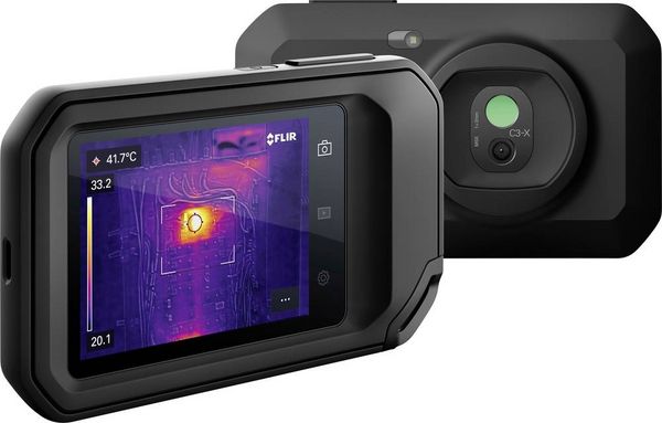 Produktbild: FLIR C3-X Compact W&auml;rmebildkamera -20 bis 300 &deg;C 8.7 Hz MSX&reg;, WiFi, integrierte Digitalkamera, 2m fallsicher, Integrierte LED-Lampe