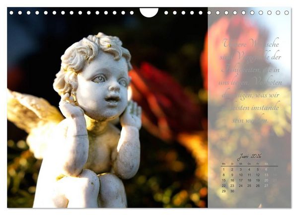 Produktbild: Engel - Tr&auml;ume und Zitate (Wandkalender 2026 DIN A4 quer), CALVENDO Monatskalender