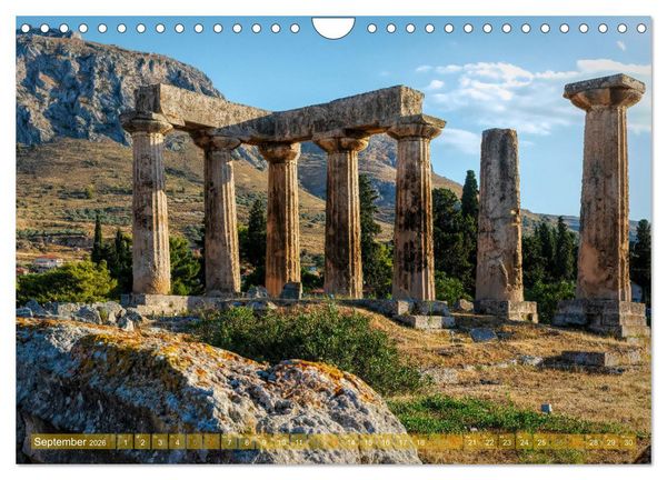 Produktbild: Peleponnes, traumhafte Halbinsel Griechenlands (Wandkalender 2026 DIN A4 quer), CALVENDO Monatskalender