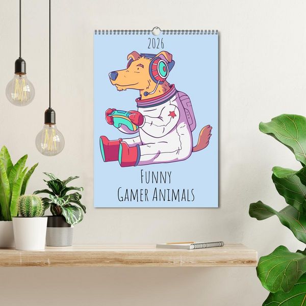 Produktbild: Funny Gamer Animals (Wall Calendar 2026 DIN A3 portrait), CALVENDO 12 Month Wall Calendar