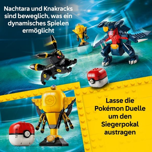 Produktbild: LEGO Pok&eacute;mon SMART Play: Nachtaras und Knakracks Duell um die Meisterschaft kompatibles Set 72165