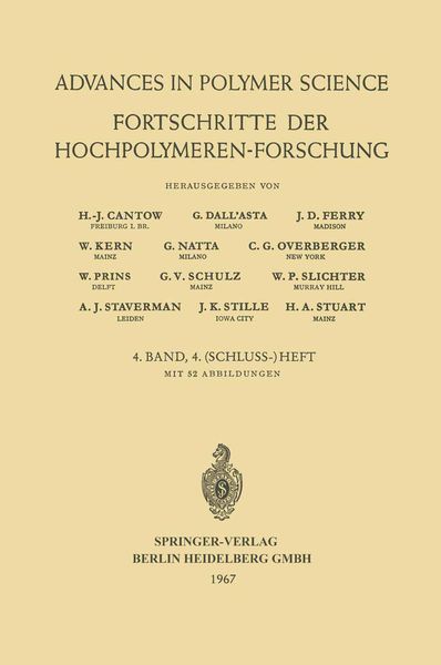 Produktbild: Fortschritte der Hochpolymeren Forschung