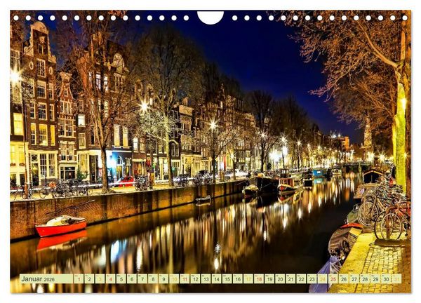 Produktbild: St&auml;dte der Welt - Skylines in der Nacht (Wandkalender 2026 DIN A4 quer), CALVENDO Monatskalender