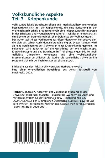 Produktbild: Volkskundliche Aspekte Teil 3 - Krippenkunde