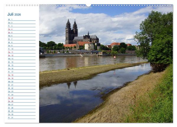 Produktbild: Magdeburg und Umgebung 2026 (hochwertiger Premium Wandkalender 2026 DIN A2 quer), Kunstdruck in Hochglanz