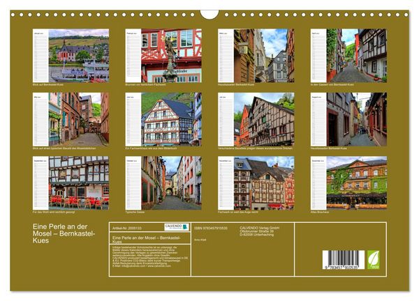 Produktbild: Eine Perle an der Mosel &ndash; Bernkastel-Kues (Wandkalender 2026 DIN A3 quer), CALVENDO Monatskalender