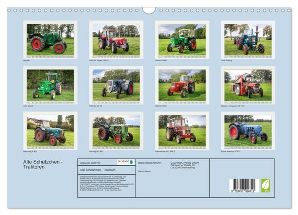 Produktbild: Alte Sch&auml;tzchen - Traktoren (Wandkalender 2026 DIN A3 quer), CALVENDO Monatskalender