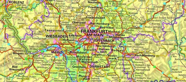 Produktbild: Deutschland 1: 1 000 000 topograph. u. phys. Kte