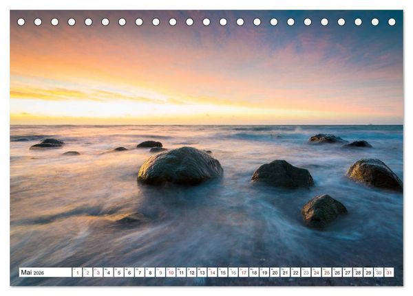 Produktbild: Insel R&uuml;gen - Die K&uuml;ste von Sellin bis Kap Arkona (Tischkalender 2026 DIN A5 quer), CALVENDO Monatskalender